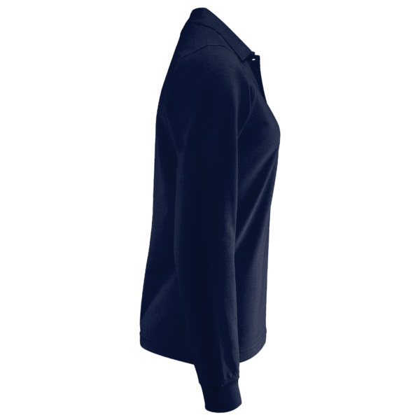 Core 365 Women's Pinnacle Performance Long Sleeve Piqué Polo, Classic Navy, Right Sleeve view