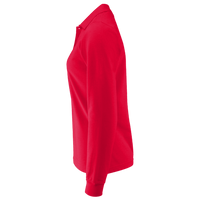 Core 365 Women's Pinnacle Performance Long Sleeve Piqué Polo, Classic Red, Left Sleeve view