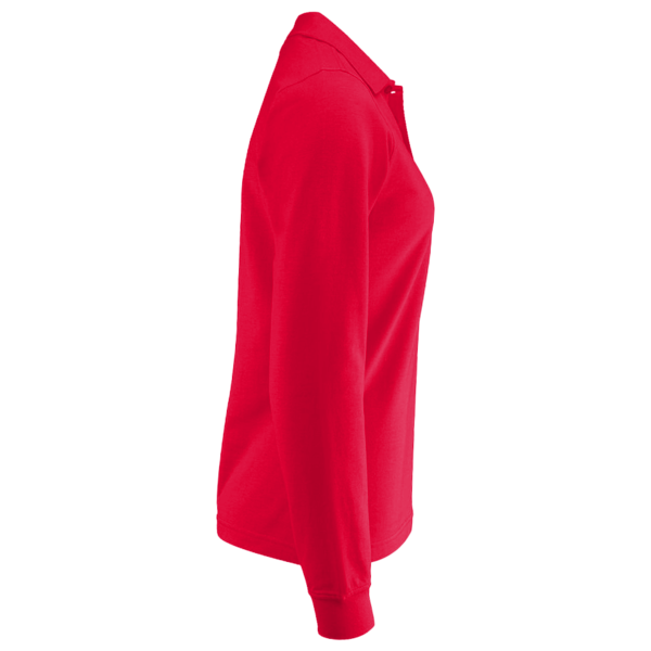 Core 365 Women's Pinnacle Performance Long Sleeve Piqué Polo, Classic Red, Right Sleeve view