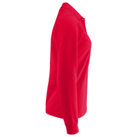 Core 365 Women's Pinnacle Performance Long Sleeve Piqué Polo, Classic Red, Right Sleeve view