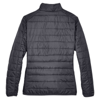Core 365 Women's Prevail Packable Puffer Jacket, Carbon, Back view