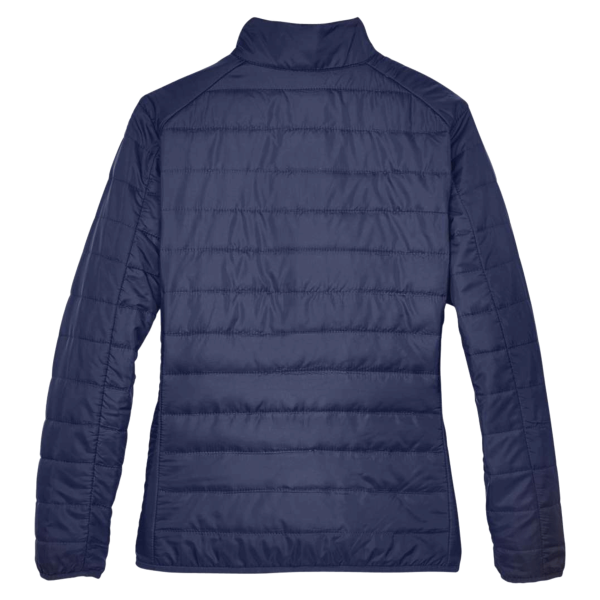 Core 365 Women's Prevail Packable Puffer Jacket, Classic Navy, Back view