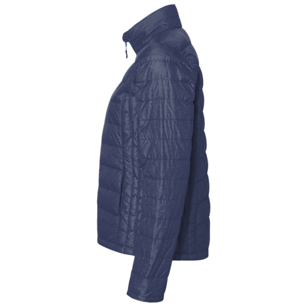 Core 365 Women's Prevail Packable Puffer Jacket, Classic Navy, Left Sleeve view
