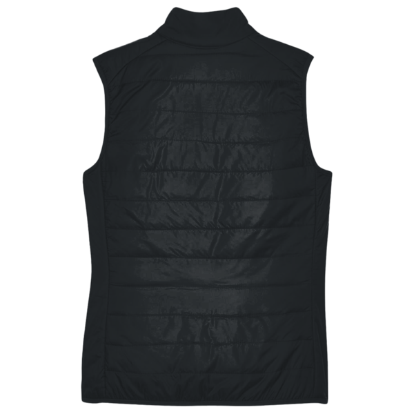 Core 365 Women's Prevail Packable Puffer Vest, Black, Back view