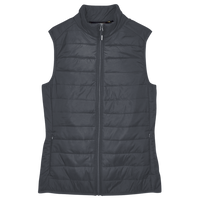 Core 365 Women's Prevail Packable Puffer Vest, Carbon, Front view