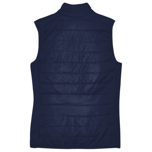 Core 365 Women's Prevail Packable Puffer Vest, Classic Navy, Back view