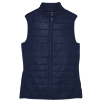 Core 365 Women's Prevail Packable Puffer Vest, Classic Navy, Front view