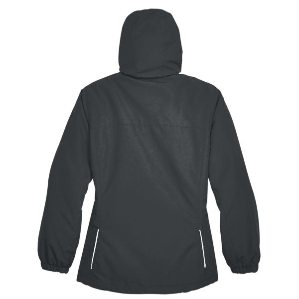 Core 365 Women's Profile Fleece-Lined All-Season Jacket, Carbon, Back view