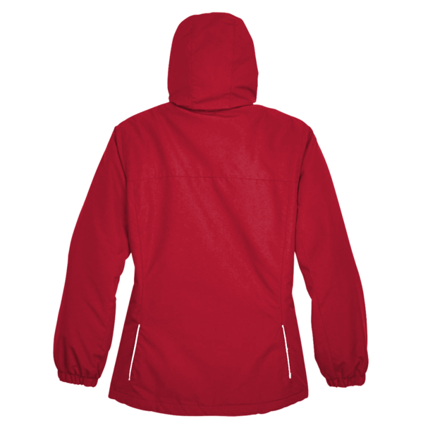 Core 365 Women's Profile Fleece-Lined All-Season Jacket, Classic Red, Back view