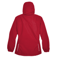 Core 365 Women's Profile Fleece-Lined All-Season Jacket, Classic Red, Back view