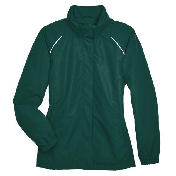 Core 365 Women's Profile Fleece-Lined All-Season Jacket, Forest, Front view