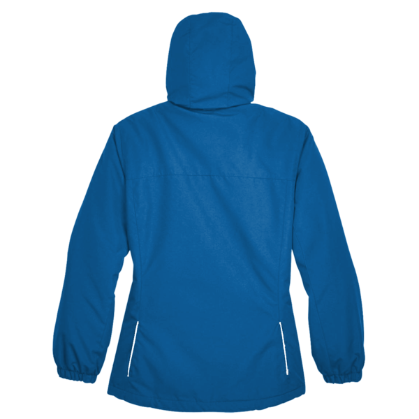 Core 365 Women's Profile Fleece-Lined All-Season Jacket, True Royal, Back view