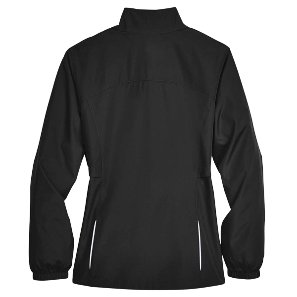 Core 365 Women's Techno Lite Motivate Unlined Lightweight Jacket, Black, Back view