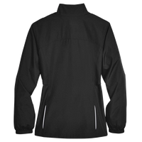 Core 365 Women's Techno Lite Motivate Unlined Lightweight Jacket, Black, Back view