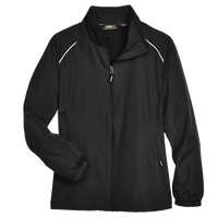 Core 365 Women's Techno Lite Motivate Unlined Lightweight Jacket, Black, Front view