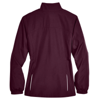 Core 365 Women's Techno Lite Motivate Unlined Lightweight Jacket, Burgundy, Back view