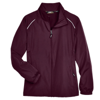 Core 365 Women's Techno Lite Motivate Unlined Lightweight Jacket, Burgundy, Front view