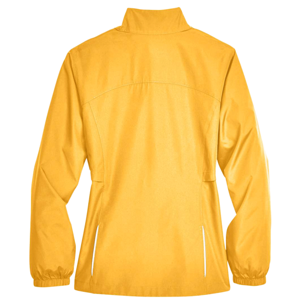 Core 365 Women's Techno Lite Motivate Unlined Lightweight Jacket, Campus Gold, Back view