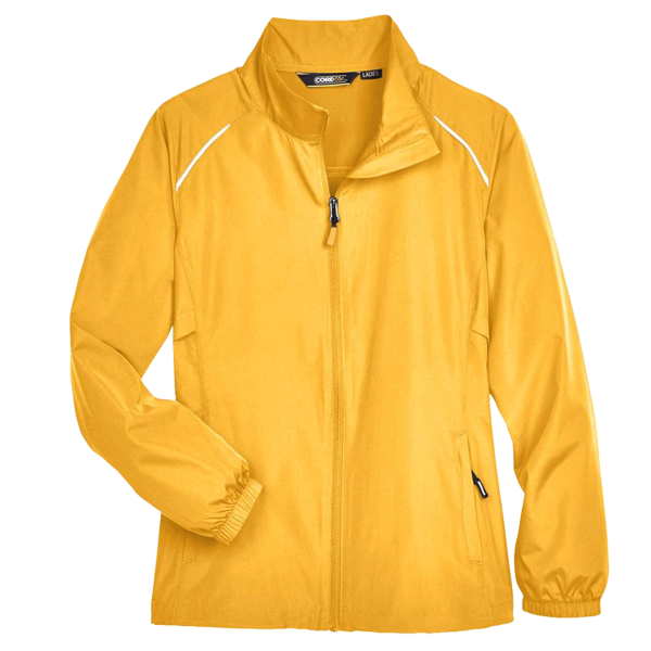 Core 365 Women's Techno Lite Motivate Unlined Lightweight Jacket, Campus Gold, Front view