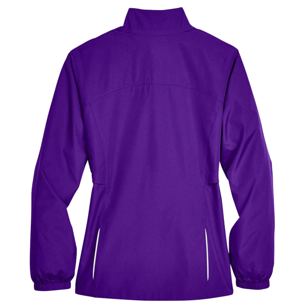 Core 365 Women's Techno Lite Motivate Unlined Lightweight Jacket, Campus Purple, Back view