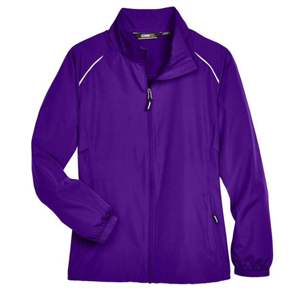 Core 365 Women's Techno Lite Motivate Unlined Lightweight Jacket, Campus Purple, Front view
