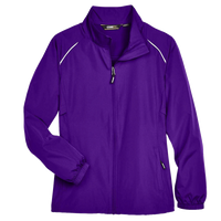 Core 365 Women's Techno Lite Motivate Unlined Lightweight Jacket, Campus Purple, Front view