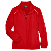 Core 365 Women's Techno Lite Motivate Unlined Lightweight Jacket, Classic Red, Front view