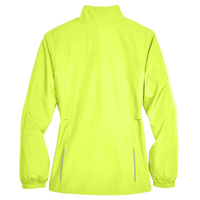 Core 365 Women's Techno Lite Motivate Unlined Lightweight Jacket, Safety Yellow, Back view
