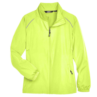 Core 365 Women's Techno Lite Motivate Unlined Lightweight Jacket, Safety Yellow, Front view