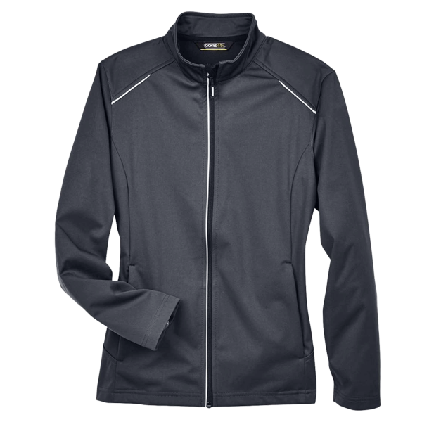 Core 365 Women's Techno Lite Three-Layer Knit Tech-Shell, Carbon, Front view