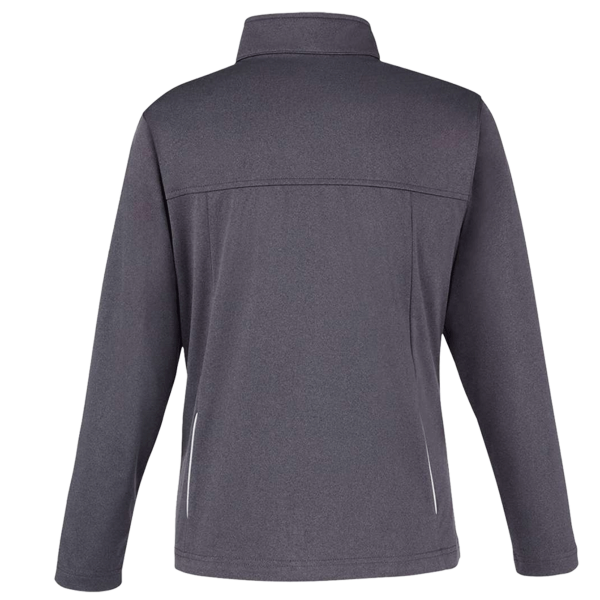 Core 365 Women's Techno Lite Three-Layer Knit Tech-Shell, Carbon Heather, Back view