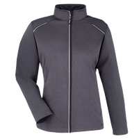 Core 365 Women's Techno Lite Three-Layer Knit Tech-Shell, Carbon Heather, Front view