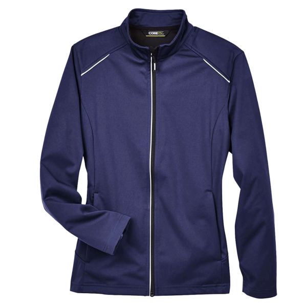 Core 365 Women's Techno Lite Three-Layer Knit Tech-Shell, Classic Navy, Front view