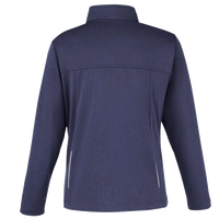 Core 365 Women's Techno Lite Three-Layer Knit Tech-Shell, Classic Navy Heather, Back view