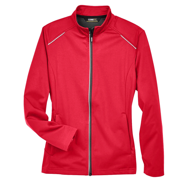 Core 365 Women's Techno Lite Three-Layer Knit Tech-Shell, Classic Red, Front view