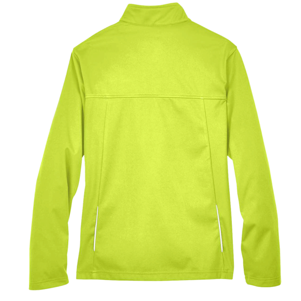 Core 365 Women's Techno Lite Three-Layer Knit Tech-Shell, Safety Yellow, Back view