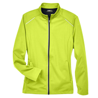 Core 365 Women's Techno Lite Three-Layer Knit Tech-Shell, Safety Yellow, Front view