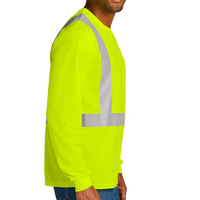 CornerStone Ansi 107 Class 2 Mesh Long Sleeve Tee, Safety Yellow, Right Sleeve view