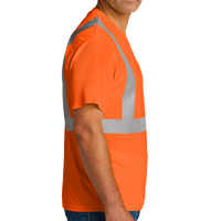 CornerStone Ansi 107 Class 2 Mesh Tee, Safety Orange, Right Sleeve view