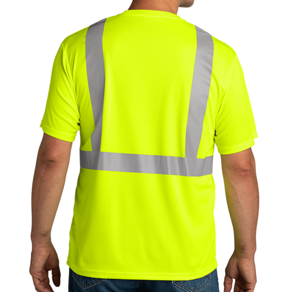 CornerStone Ansi 107 Class 2 Mesh Tee, Safety Yellow, Back view