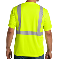 CornerStone Ansi 107 Class 2 Mesh Tee, Safety Yellow, Back view