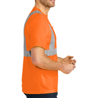 CornerStone Ansi 107 Class 2 Safety T Shirt, Safety Orange / Reflective, Right Side view