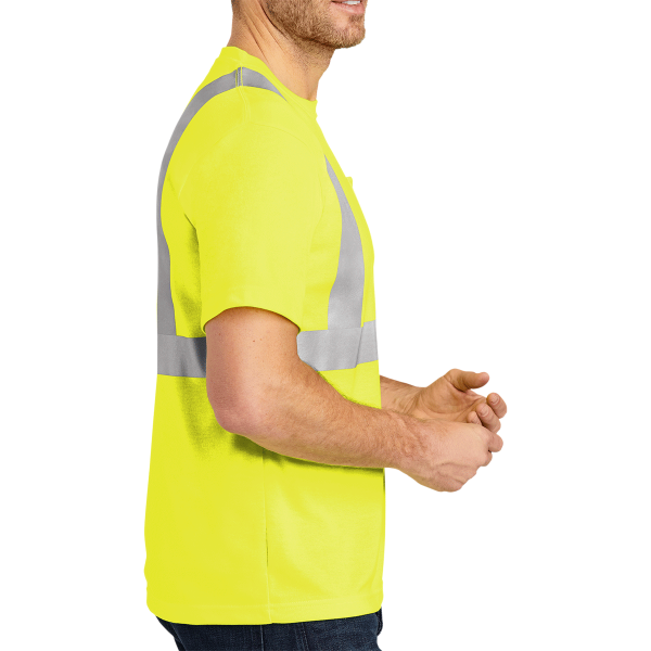 CornerStone Ansi 107 Class 2 Safety T Shirt, Safety Yellow / Reflective, Right Side view