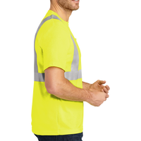 CornerStone Ansi 107 Class 2 Safety T Shirt, Safety Yellow / Reflective, Right Side view