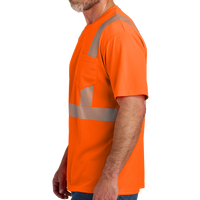 CornerStone Ansi 107 Class 2 Segmented Tape Tee, Safety Orange, Left Sleeve view