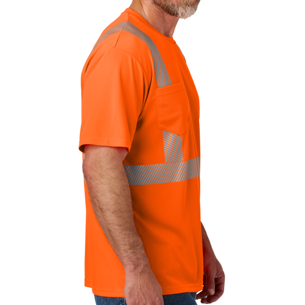 CornerStone Ansi 107 Class 2 Segmented Tape Tee, Safety Orange, Right Sleeve view