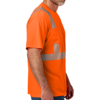CornerStone Ansi 107 Class 2 Segmented Tape Tee, Safety Orange, Right Sleeve view