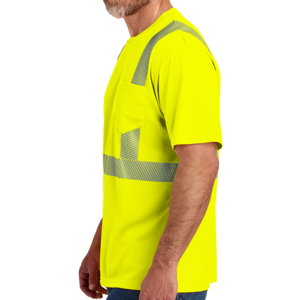 CornerStone Ansi 107 Class 2 Segmented Tape Tee, Safety Yellow, Left Sleeve view