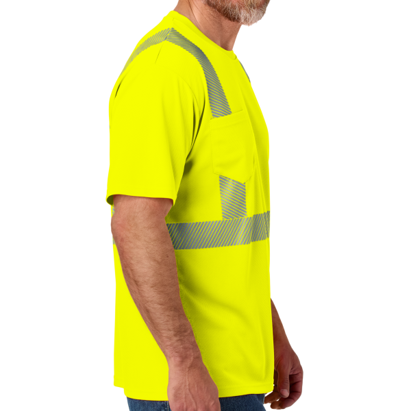 CornerStone Ansi 107 Class 2 Segmented Tape Tee, Safety Yellow, Right Sleeve view
