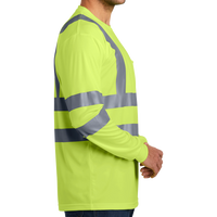 CornerStone Ansi 107 Class 3 Long Sleeve Snag Resistant Reflective T Shirt, Safety Yellow, Right Sleeve view